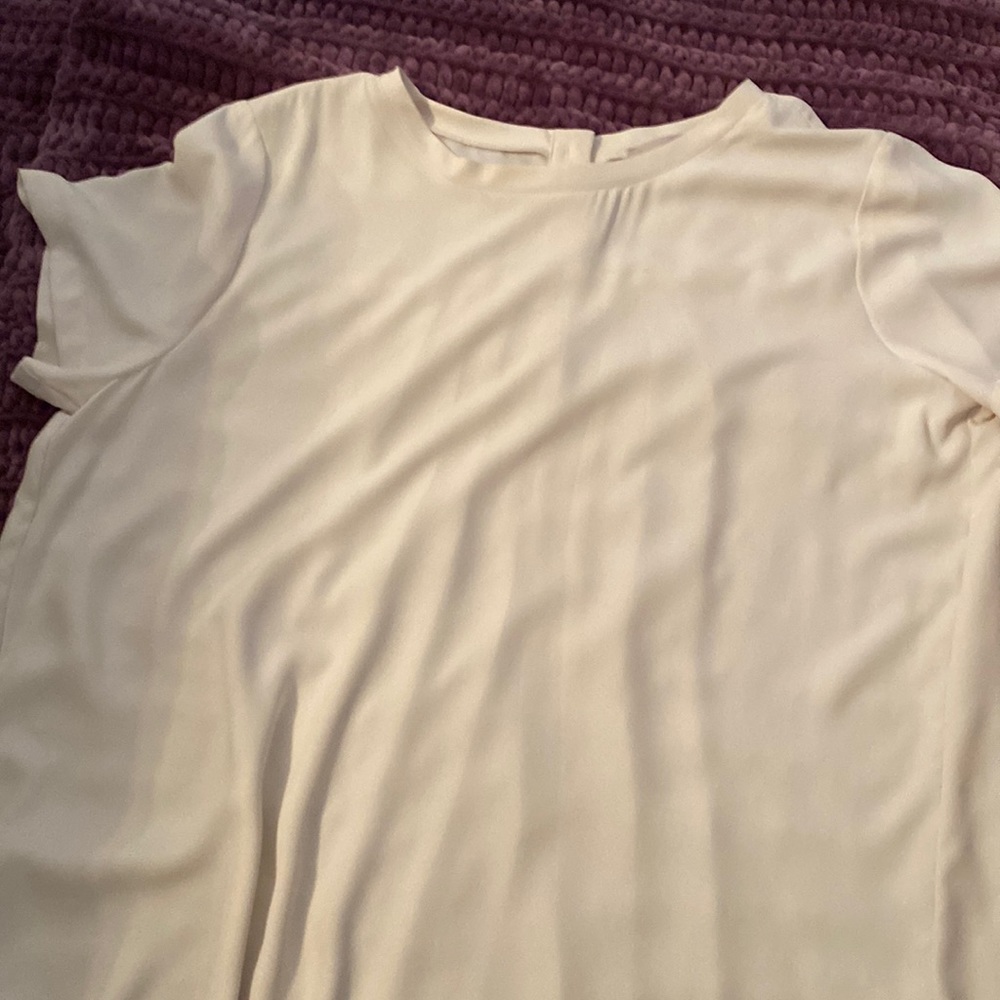 Loft blouse with pleated back